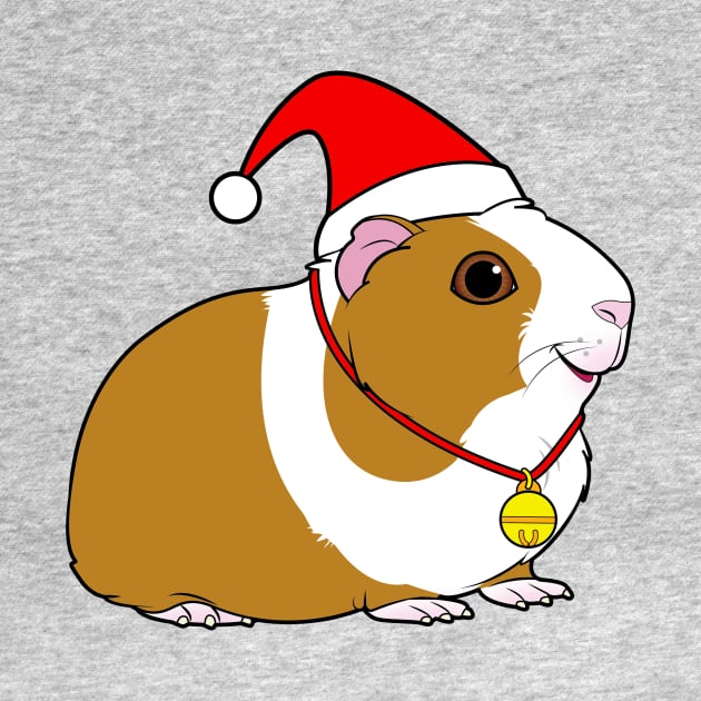 Guinea Pig in a Santa Hat at Christmas by PenguinCornerStore